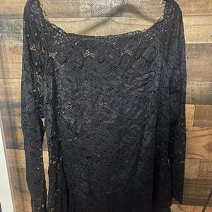 DJT Fashion Elegant Black Lace shirt